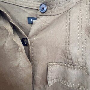 Banana Republic Olive Green Long Sleeve Jumpsuit Size 16